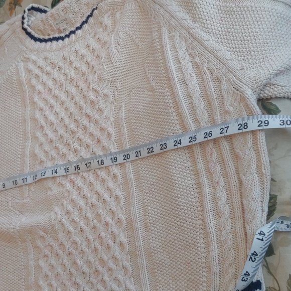 Pilcro by Anthropology Cable-Knit Women's Sweater in Cream size Medium - Picture 9 of 16